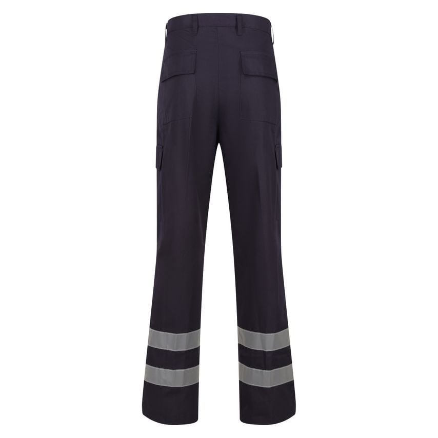 Benchmark Male reflective Cargo Trouser Reg PC 245g FRENCH NAVY 30