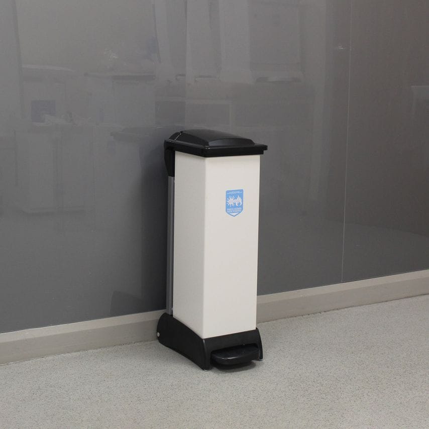 Wybone Limited Clinical Waste Bin. Capsule 28L All Plastic Sack Holder with Blac