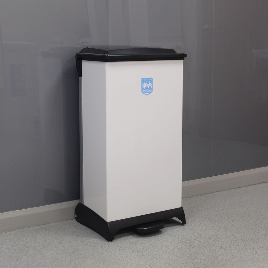 Wybone Limited Clinical Waste Bin. Capsule 80L All Plastic Sack Holder with Blac
