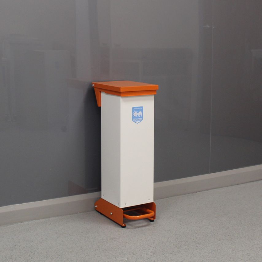 Wybone Limited Clinical Waste Bin. Metal Fixed Body 80L Steel Sack Holder with Y