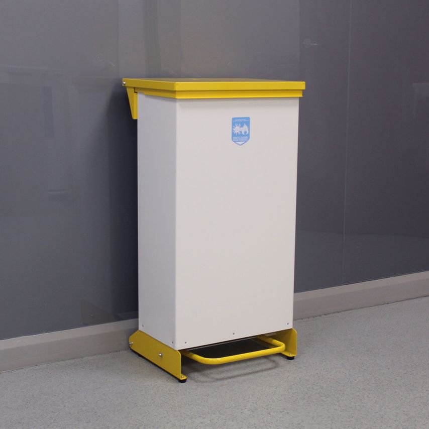 Wybone Limited Clinical Waste Bin. Metal Fixed Body 42L Steel Sack Holder with Y