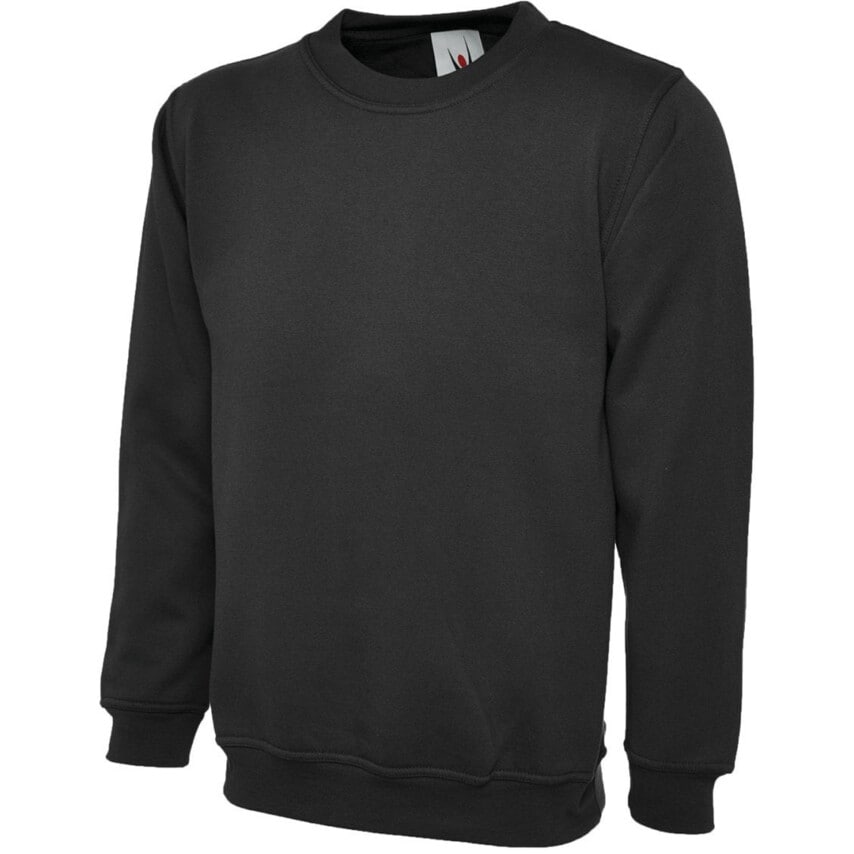 Uneek UC511 Womens Sweatshirt Black (2XL)