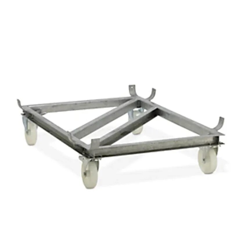Cemo Dolly For Rectangular GRP Containers, Nylon Castors, White, For LxW 1820 X