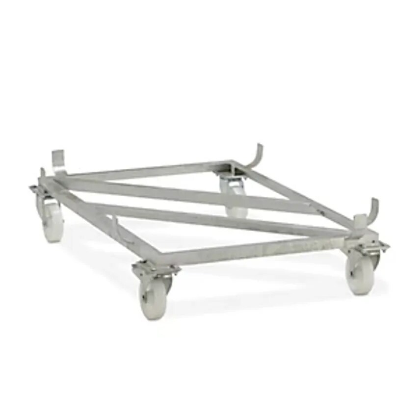 Cemo Dolly For Rectangular GRP Containers, Nylon Castors, White, For LxW 1620 X