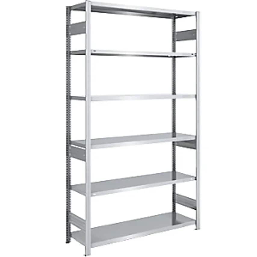HOFE Heavy Duty Boltless Shelving Unit - Zinc Plated - Double Sided, Height 2500