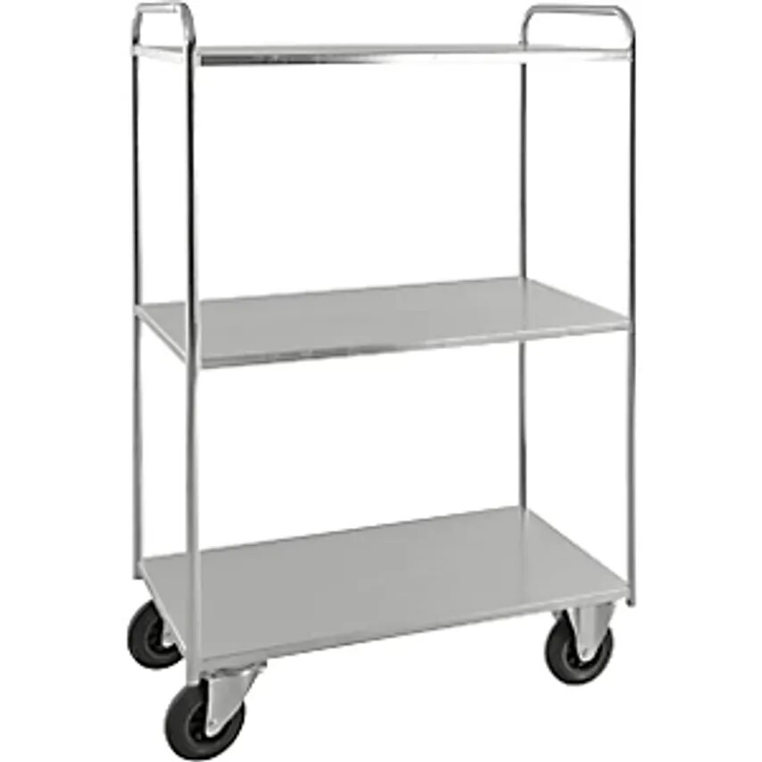 KONGA KM41 Shelf Truck - 3 Shelves - Zinc Plated, 2 Swivel Castors With Stops, 2