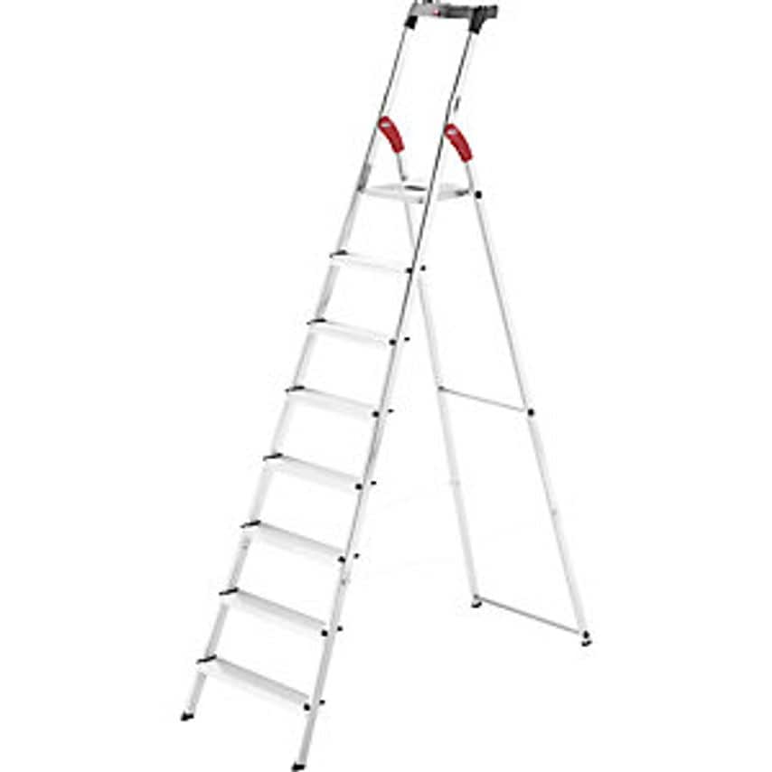 Hailo StandardLine L60 Aluminium Step Ladder, Max. Load 150 kg, 8 Ste- you get 2