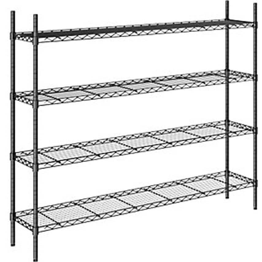 SIMON, EVERS & CO. GMBH Steel Wire Mesh Shelf Unit - Black - Max. Load 100 Kg, W