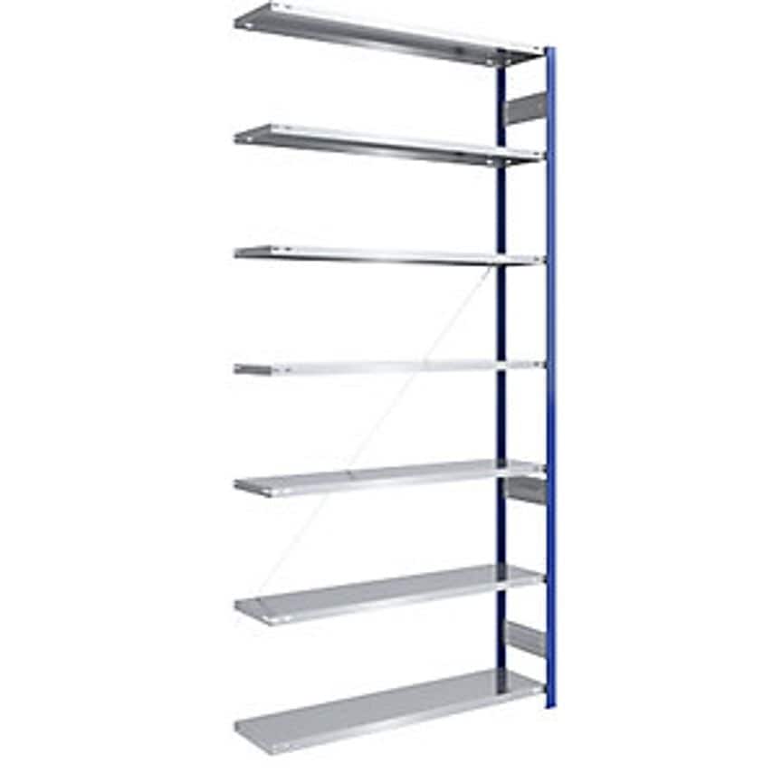 EUROKRAFTpro Boltless Storage Shelving Unit - Uprights In Blue - Zinc Plated She