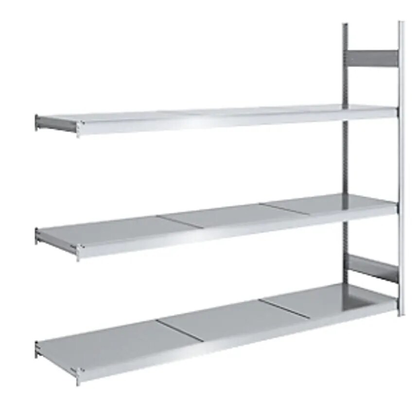 HOFE Wide Span Boltless Shelving Unit - Zinc Plated - Shelf WxD 2250 X 600mm, Ex