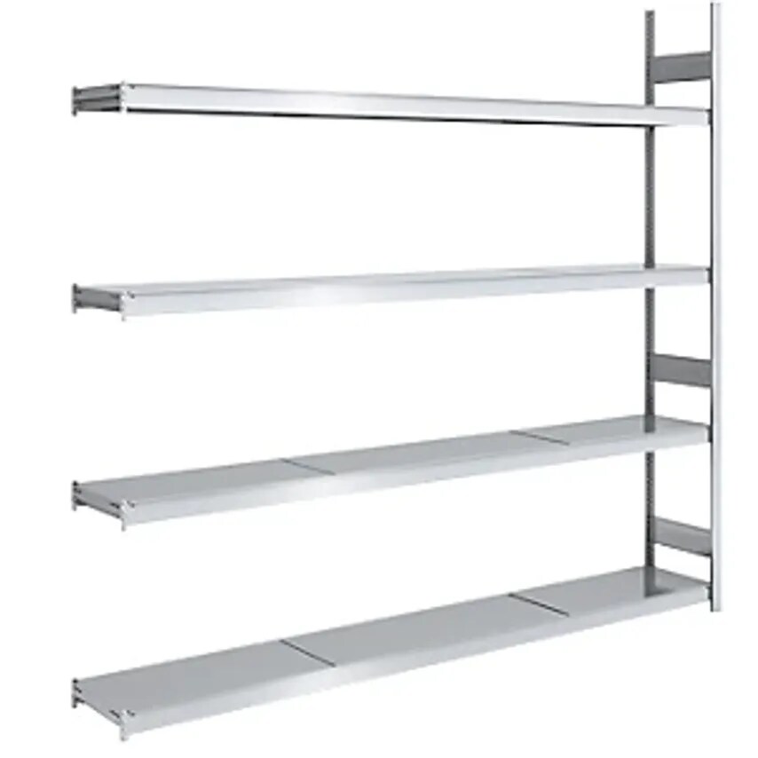 HOFE Wide Span Boltless Shelving Unit - Zinc Plated - Shelf WxD 2500 X 400mm, Ex