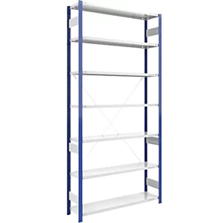 EUROKRAFTpro Boltless Storage Shelving Unit - Uprights In Blue - HxW 3000 X 1300