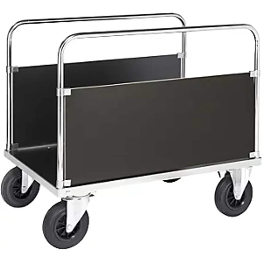 KONGA KM531 Zinc Plated Platform Truck - 2 Side Panels - LxW 1000 X 700mm, 2 Swi
