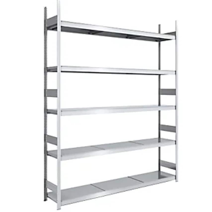HOFE Wide Span Boltless Shelving Unit - Zinc Plated - Shelf WxD 2250 X 500mm, St