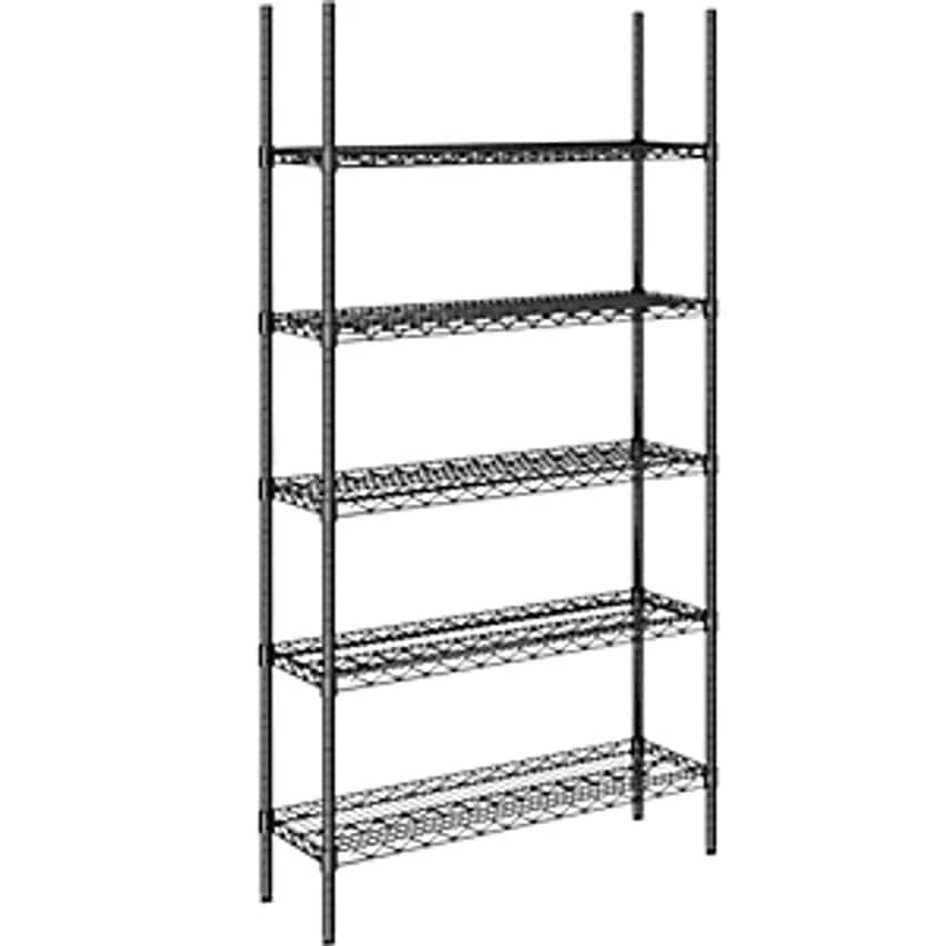 SIMON, EVERS & CO. GMBH Steel Wire Mesh Shelf Unit - Black - Max. Load 250 Kg, W