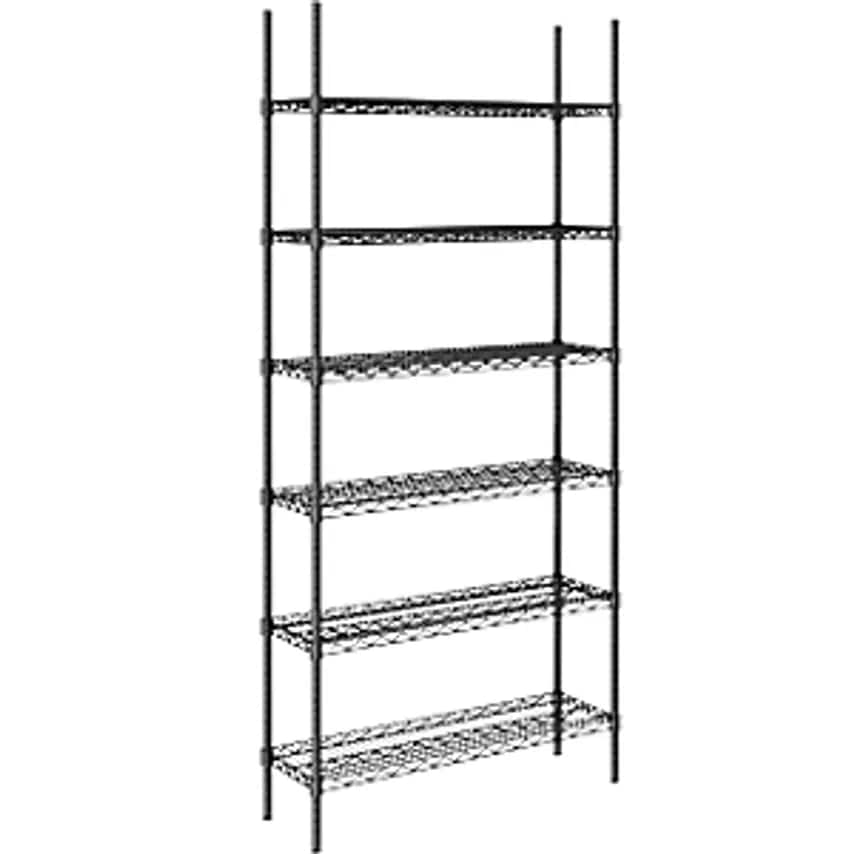 SIMON, EVERS & CO. GMBH Steel Wire Mesh Shelf Unit - Black - Max. Load 250 Kg, W
