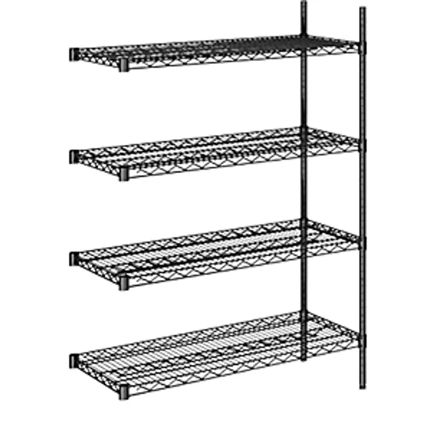 SIMON, EVERS & CO. GMBH Steel Wire Mesh Shelf Unit - Black - Max. Load 250 Kg, W