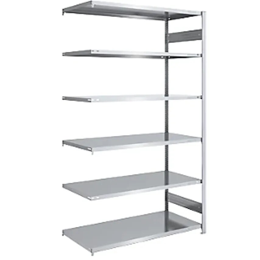 EUROKRAFTpro Boltless Storage Shelving Unit - Zinc Plated - HxW 2500 X 1300mm, W