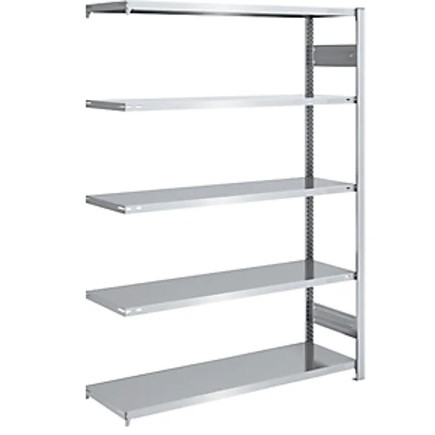 EUROKRAFTpro Boltless Storage Shelving Unit - Zinc Plated - HxW 2000 X 1300mm, W