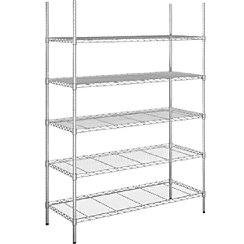 SIMON, EVERS & CO. GMBH Steel Wire Mesh Shelf Unit - Chrome Plated - Max. Load 1