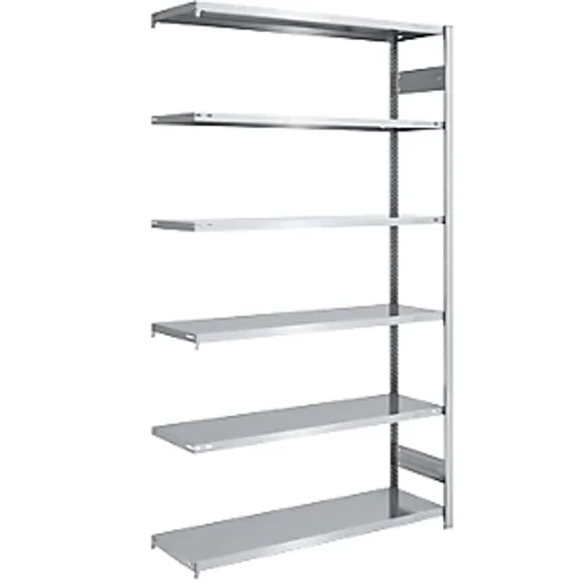 EUROKRAFTpro Boltless Storage Shelving Unit - Zinc Plated - HxW 2500 X 1300mm, W