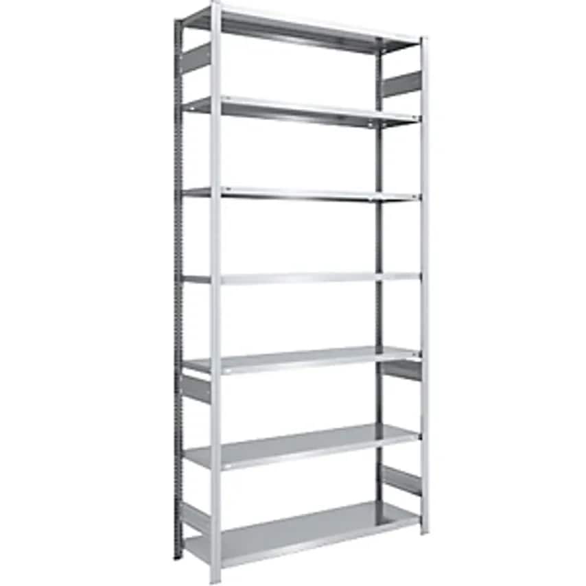 EUROKRAFTpro Boltless Storage Shelving Unit - Zinc Plated - HxW 3000 X 1300mm, W