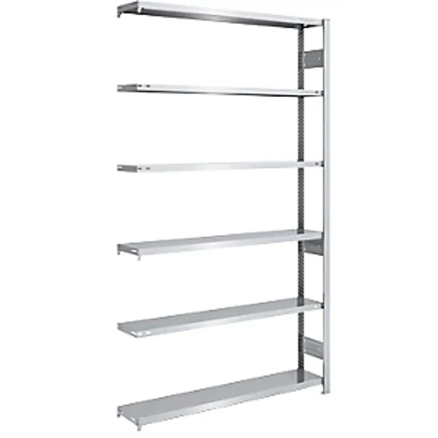 EUROKRAFTpro Boltless Storage Shelving Unit - Zinc Plated - HxW 2500 X 1300mm, W