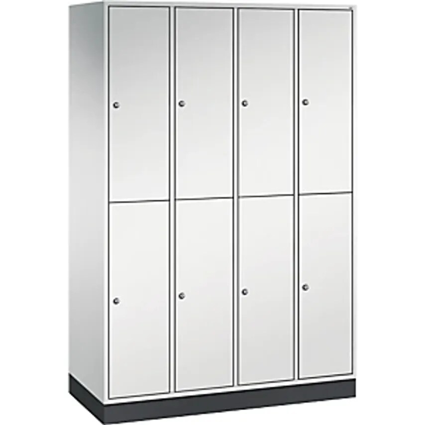 C&P INTRO Double Tier Steel Cloakroom Locker - WxD 1220 X 500mm - 8 Compartments