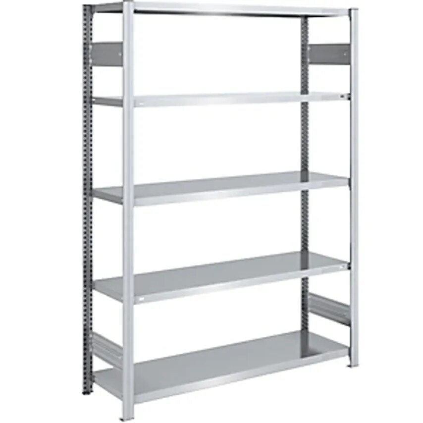 EUROKRAFTpro Boltless Storage Shelving Unit - Zinc Plated - HxW 2000 X 1300mm, W