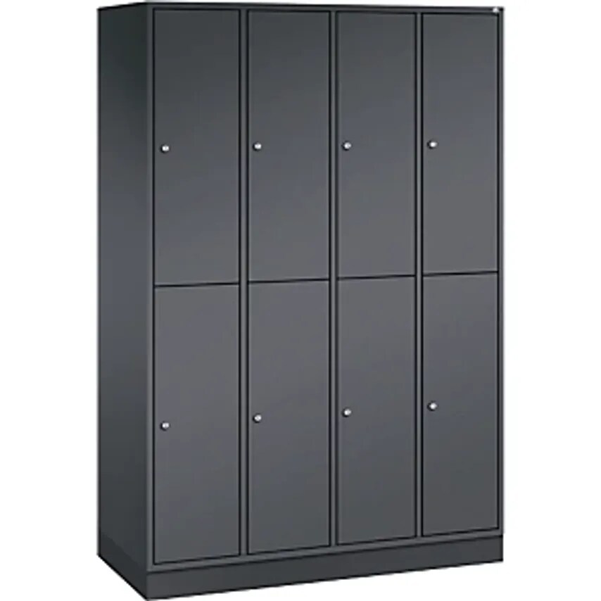 C&P INTRO Double Tier Steel Cloakroom Locker - WxD 1220 X 500mm - 8 Compartments