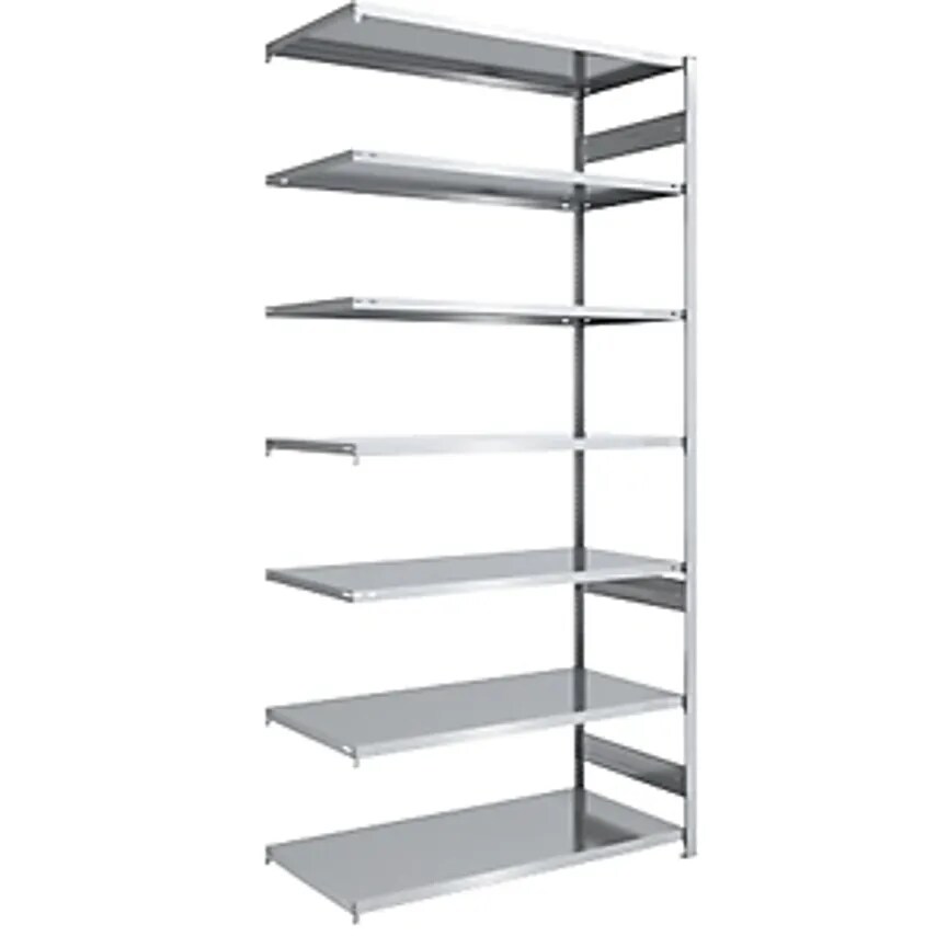EUROKRAFTpro Boltless Storage Shelving Unit - Zinc Plated - HxW 3000 X 1300mm, W