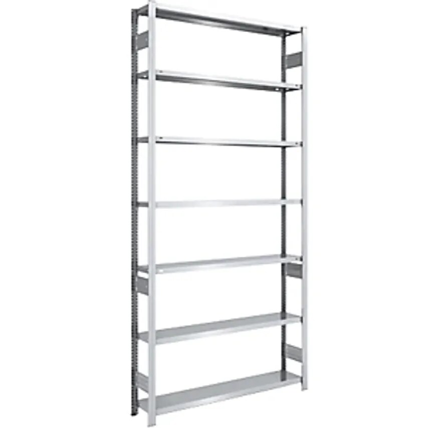 EUROKRAFTpro Boltless Storage Shelving Unit - Zinc Plated - HxW 3000 X 1300mm, W