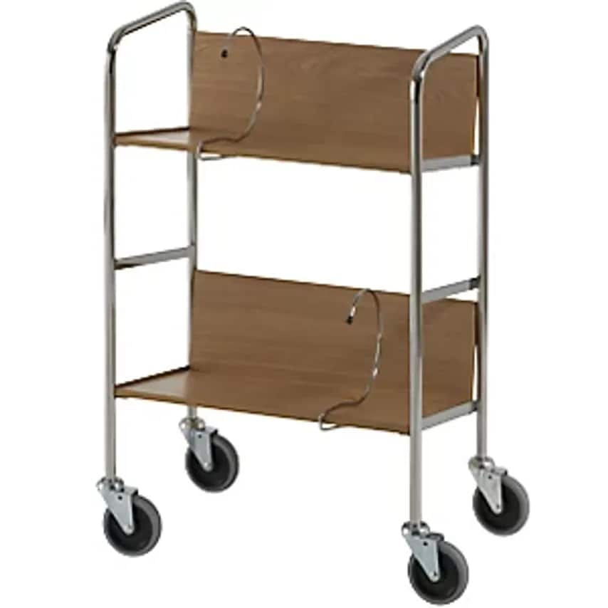 Helge Nyberg File Trolley, Chrome Plated, 2 Shelves, LxWxH 550 X 340 - you get 5