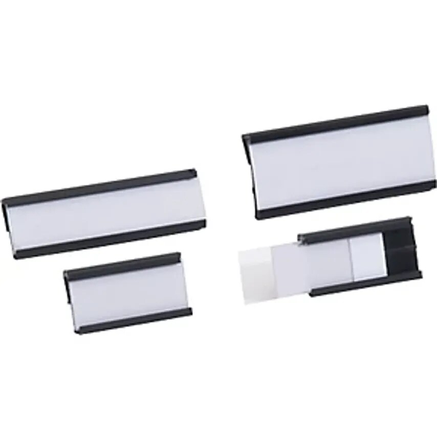 Labelling Tabs - Pack Of 20 - For Label Holders In The Slotted Panels, Dividers And Partitions, 104 Labels, WxH 47 X 18mm, Black