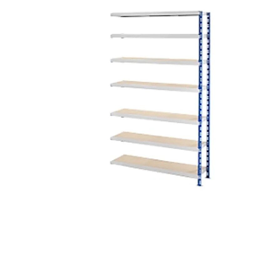 EUROKRAFTpro Wide Span Boltless Shelf Unit With Chipboard Shelves - Depth 400mm
