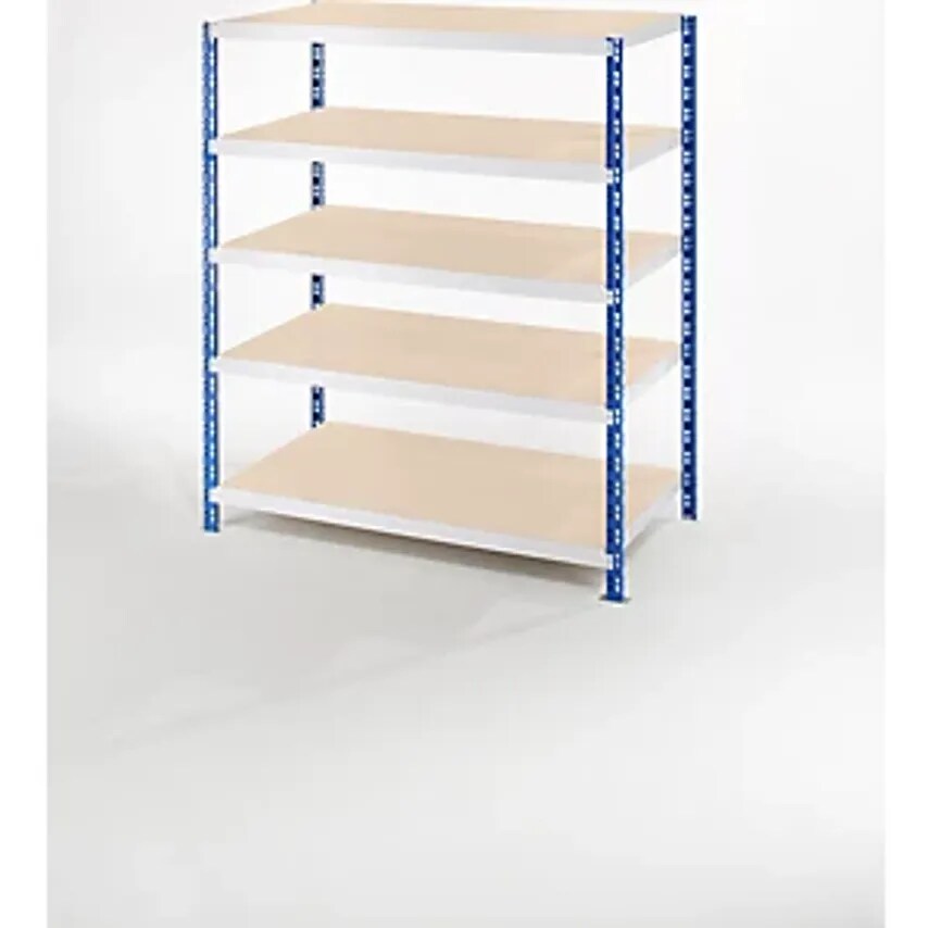 EUROKRAFTpro Wide Span Boltless Shelf Unit With Chipboard Shelves - Depth 800mm