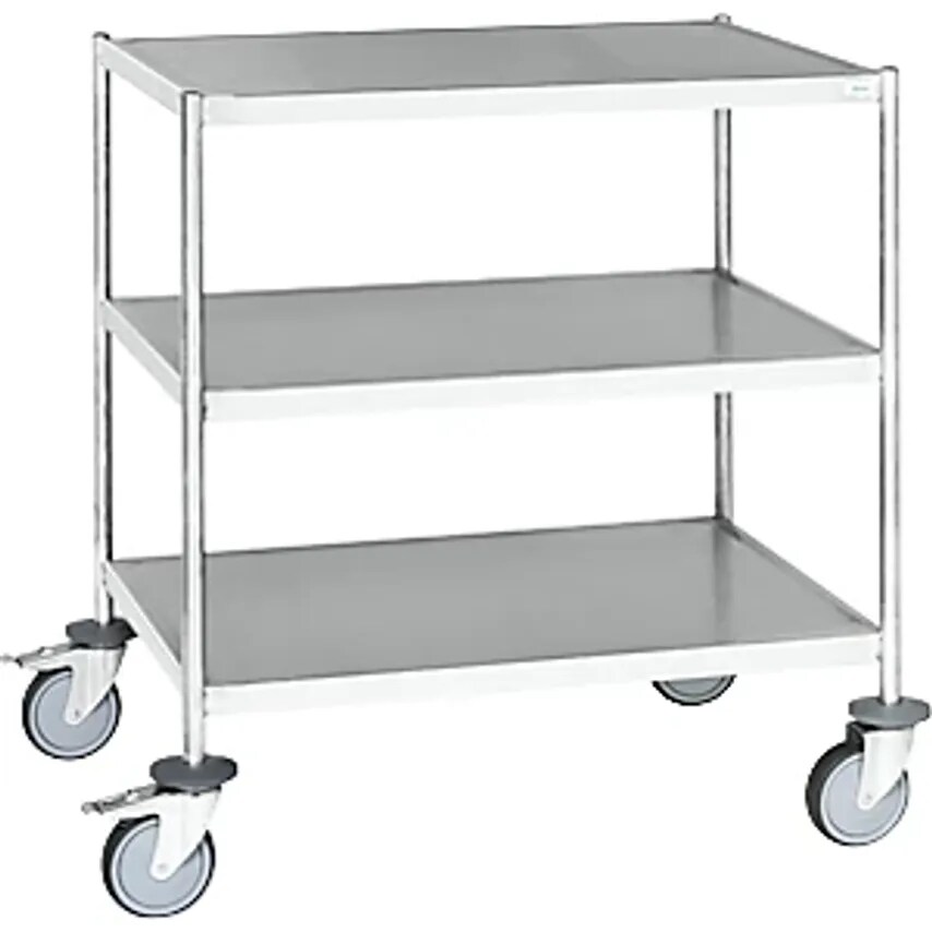 KONGA Stainless Steel Shelf Truck, Welded, LxWxH 650 X 440 X 900mm, 3- you get 2
