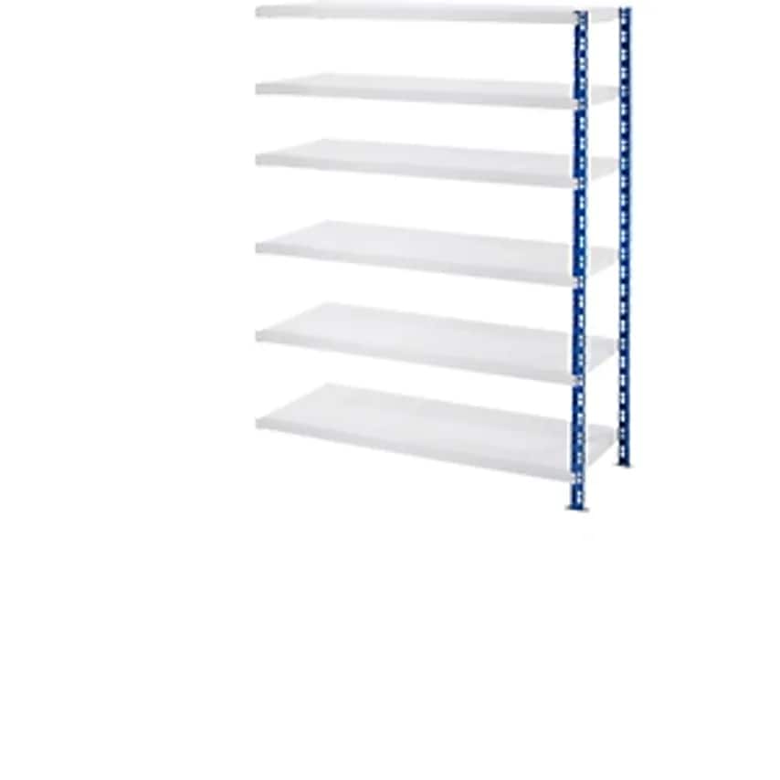 EUROKRAFTpro Wide Span Boltless Shelf Unit With Sheet Steel Shelves - Depth 600m