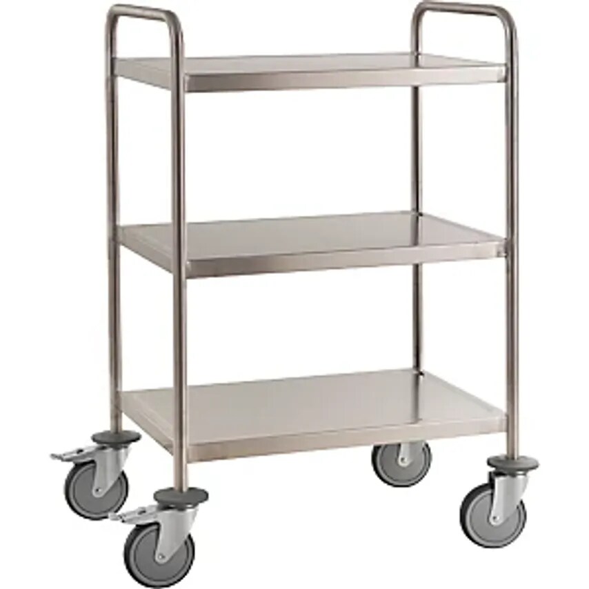 KONGA Stainless Steel Shelf Truck, Welded, LxWxH 650 X 440 X 1010mm, - you get 2
