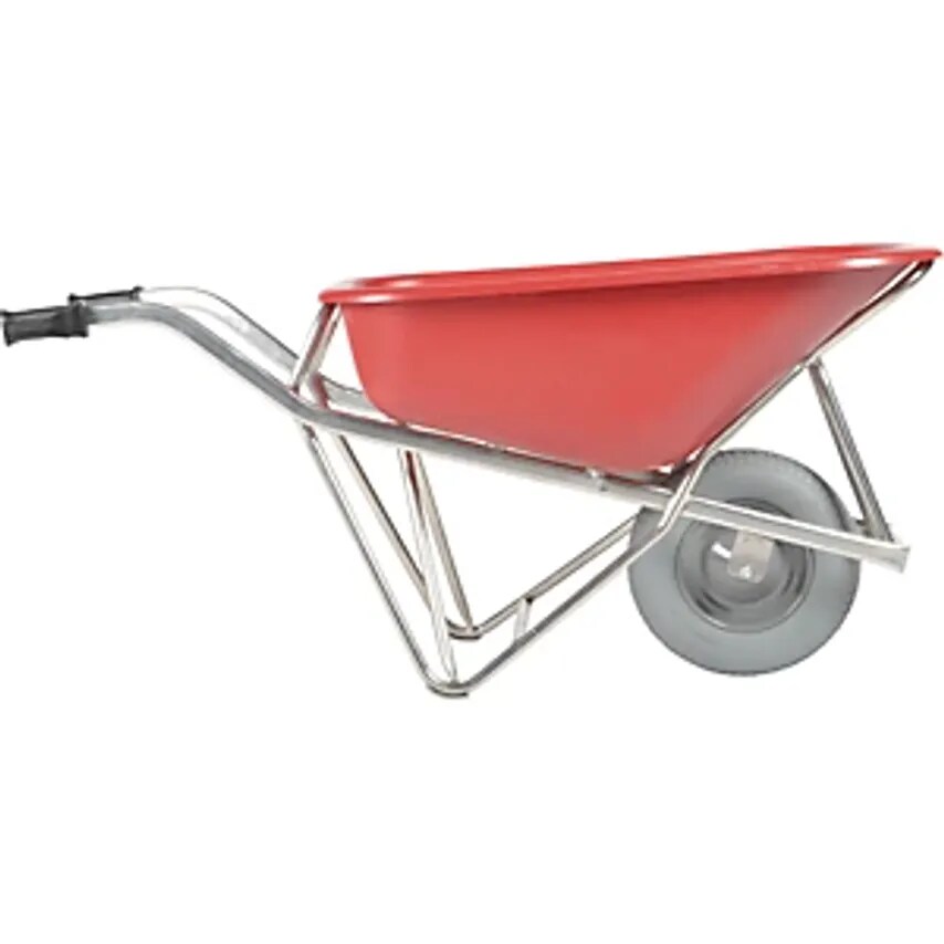 MATADOR Profi-Max Plus Wheel Barrow - Aluminium - Red, Puncture Proof- you get 4