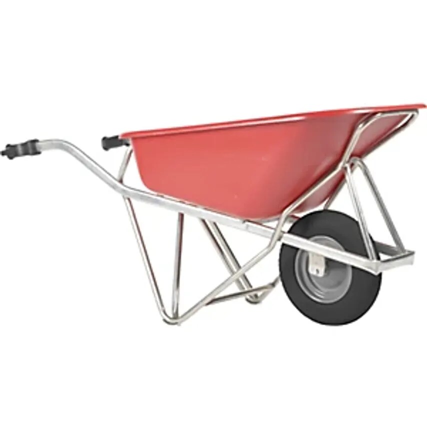 MATADOR Profi-Max Plus Wheel Barrow - Aluminium - Red, 4-ply Pneumati- you get 2