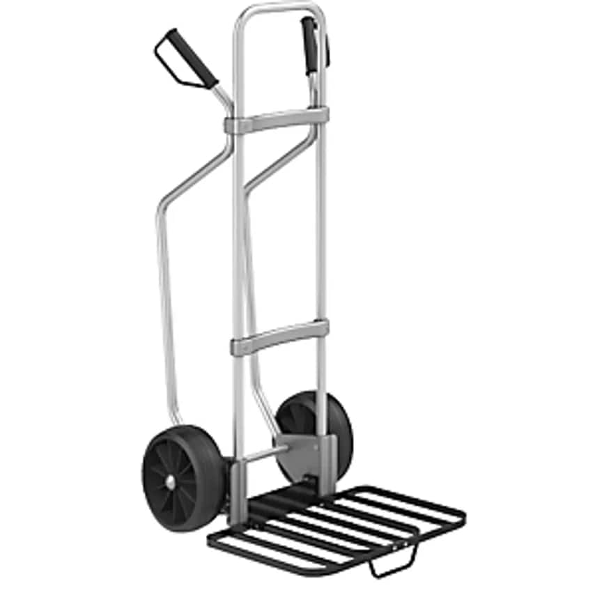 EUROKRAFTpro Aluminium Sack Truck With Runners - Parcel Footplate WxD 430 X 450m