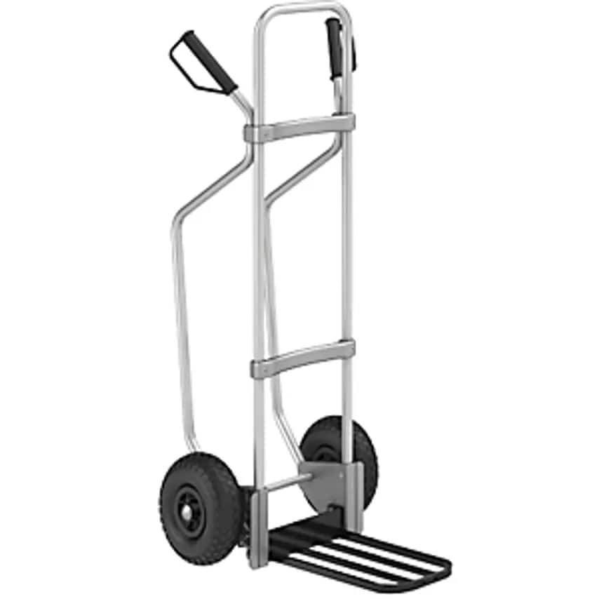 EUROKRAFTpro Aluminium Sack Truck With Runners, Parcel Footplate WxD 430 X 250mm