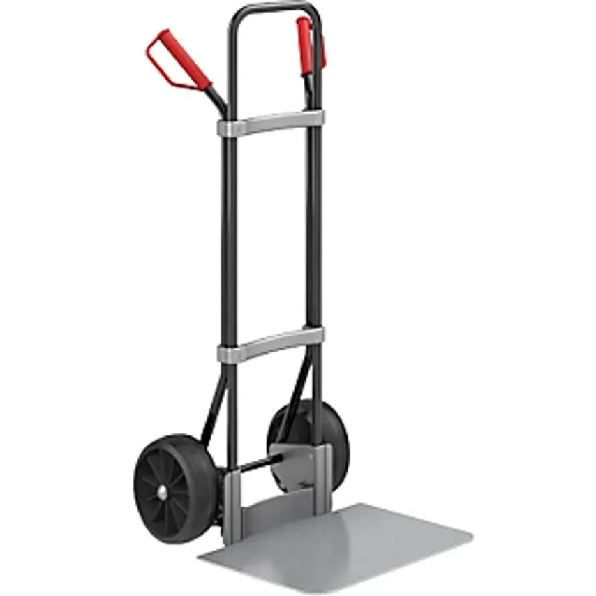 EUROKRAFTpro Sack Truck, Black, Footplate WxD 450 X 500mm, Zinc Plate- you get 2
