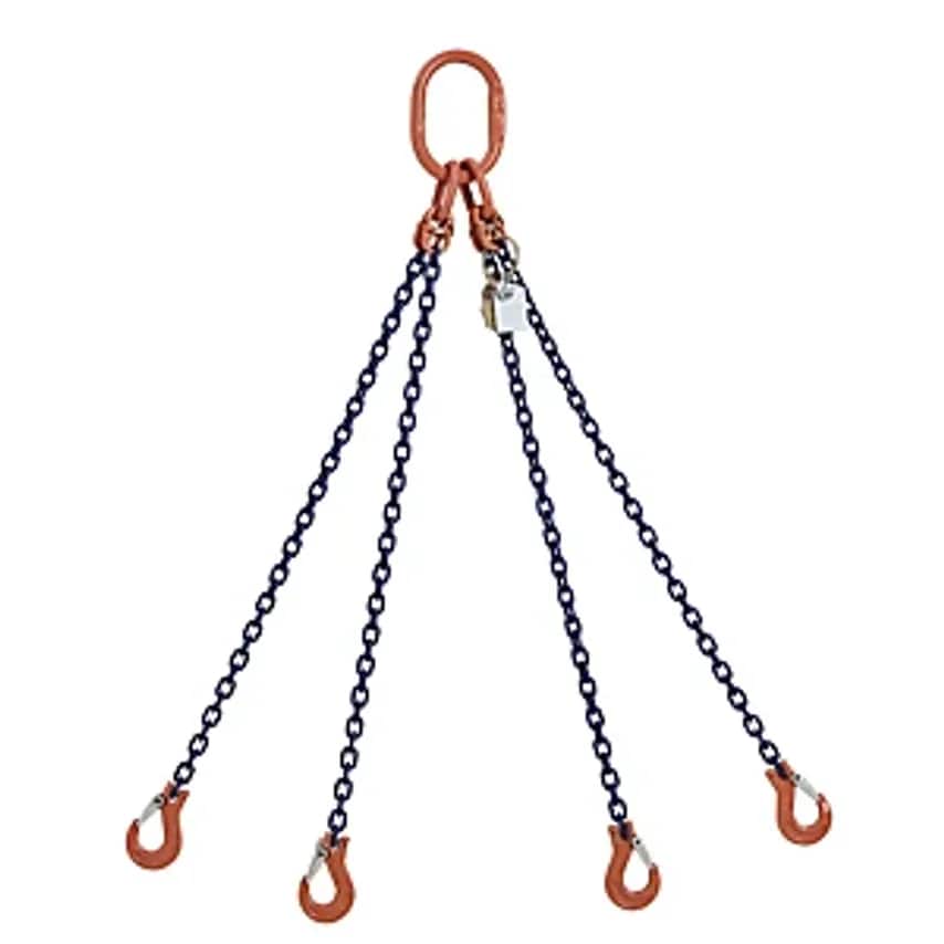 FS GK10 Chain Sling, Four Leg, Max. Load 5300 Kg, Chain Thickness 8mm, Effective