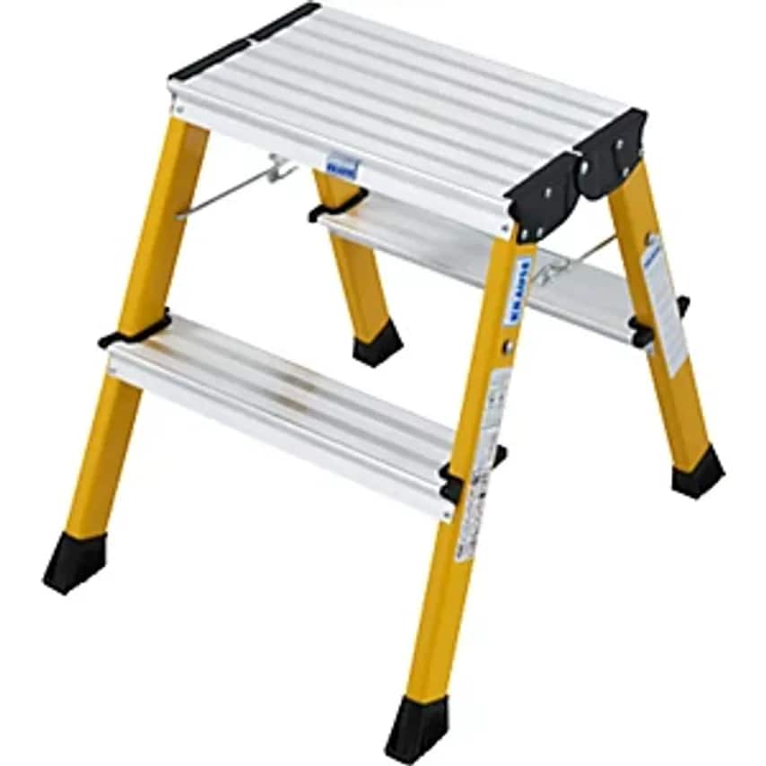 KRAUSE-WERK GMBH & CO. KG Aluminium Folding Step, With Castors, 2 X 2- you get 2