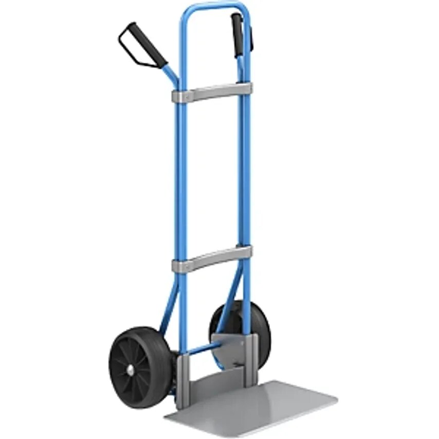 EUROKRAFTpro Sack Truck, Blue, Footplate WxD 450 X 350mm, Zinc Plated- you get 5