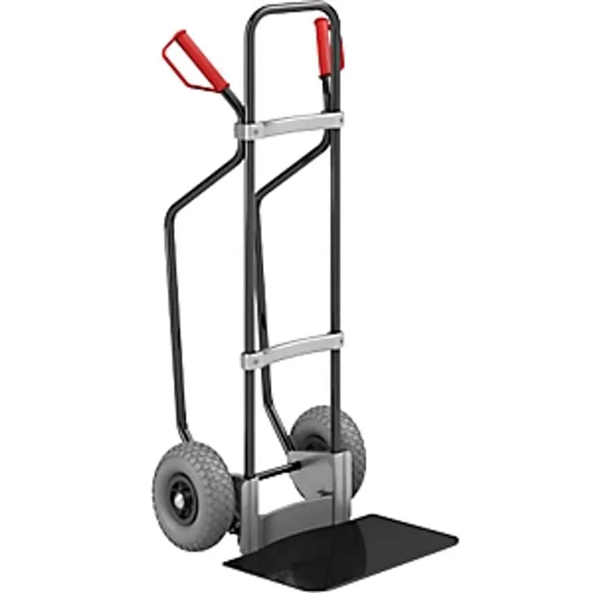 EUROKRAFTpro Sack Truck With Runners, Black, Footplate WxD 450 X 350m- you get 2