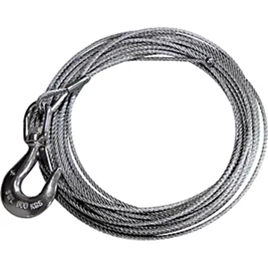 Thern Europe BV Stainless Steel Rope Incl. Load Hooks, Cable 4.8mm, Length 6 M