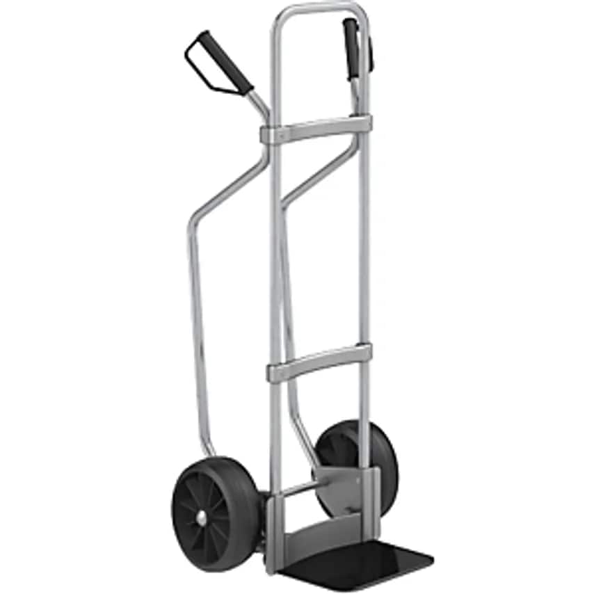EUROKRAFTpro Sack Truck With Runners, Zinc Plated, Footplate WxD 280 X 250mm, Bl